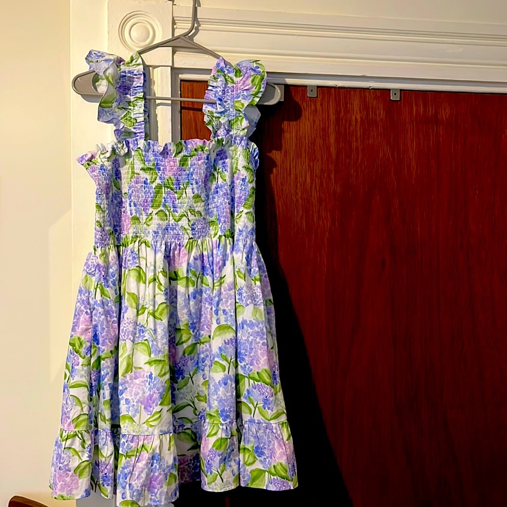 Hill House Floral Mini Dress - Purple and Green